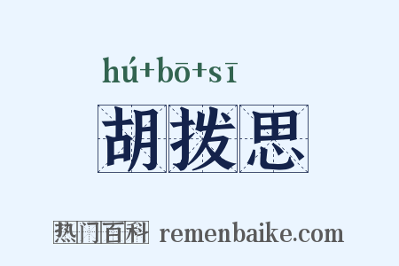 胡拨思是什么意思的图片